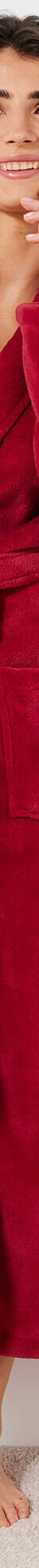 Peignoir polaire toucher peluche manches longues, longueur 130 cm  (cerise) Peignoir polaire toucher peluche manches longues, longueur 130 cm  (cerise)